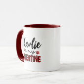 カスタムペットネーム犬ねこバレンタインデーのペットギフト マグカップ (正面左)