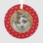 カスタムペットファミリーフォト クリスマスホリデー オーナメント (裏面)