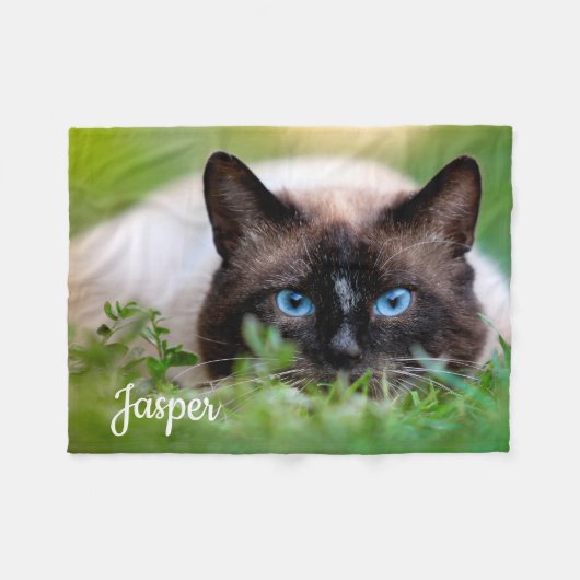 カスタムペットフォトギフトドッグ愛人記念記念 フリースブランケット (正面(横))