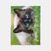 カスタムペットフォトギフトドッグ愛人記念記念 フリースブランケット (正面)