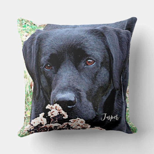 カスタムペットフォトパーソナライズされたドッグ愛人 クッション (裏面)