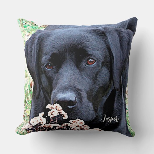 カスタムペットフォトパーソナライズされたドッグ愛人 クッション (正面)