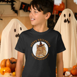 カスタムペットフォト猫好きハローウィンパーティキッズ Tシャツ