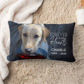 カスタムペットフォト記念の酒 ランバークッション (ブランケット)