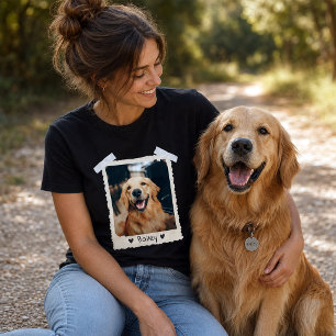 カスタムペットフォトTシャツ、犬好きギフト ヴィンテージ犬 Tシャツ