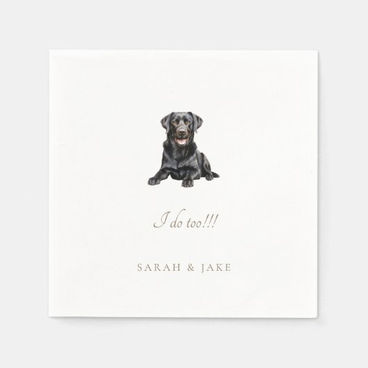 カスタムペットブラッ結婚クラボ スタンダードカクテルナプキン (正面)