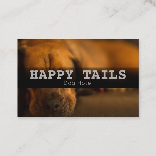 カスタムペットボーディングホテルシッティングサービス 名刺 (正面)