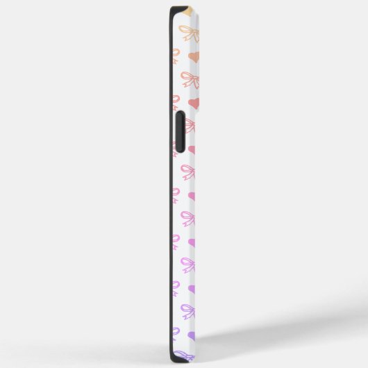 カスタムペットポートレートかわいいピンクのリボンハート写真 Case-Mate iPhoneケース (裏面 / 右)