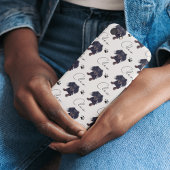 カスタムペットポートレートと台本の名前ペット愛好家 iPhoneケース