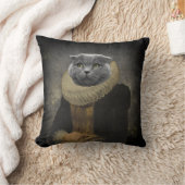 カスタムペットポートレートの絵画レディーラッフル クッション (ブランケット)