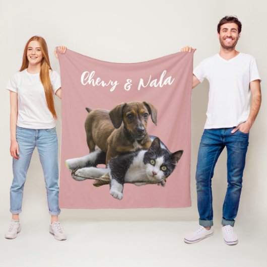 カスタムペットポートレートプレゼントパーソナライズされた- Dog Photo フリースブランケット (インサイチュ)