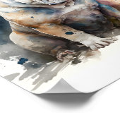 カスタムペットポートレート、ペット王室のポートレート ポスター (角)