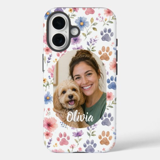 カスタムペットラバーフォトフォンケース 名前入り Case-Mate iPhoneケース (裏面)