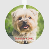カスタムペット写真かわいい犬キャットクリスマスツリー オーナメント (裏面)