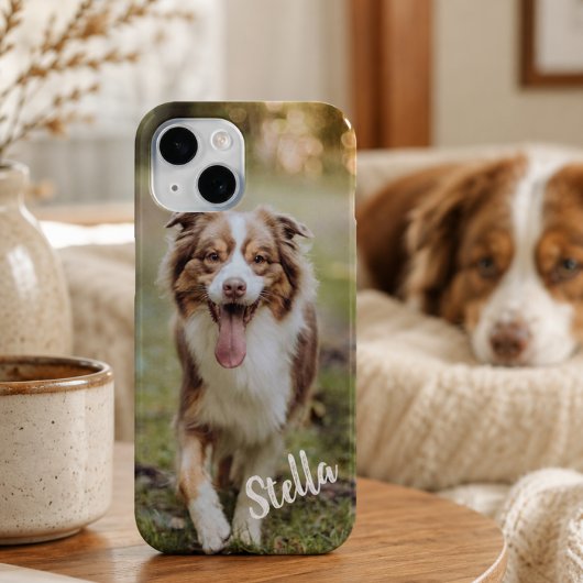 カスタムペット写真と名前入り Case-Mate iPhoneケース