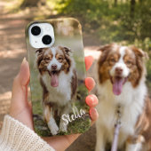 カスタムペット写真と名前入り Case-Mate iPhoneケース