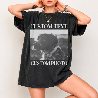 カスタムペット写真と名前Tシャツ カスタム写真 犬 Tシャツ