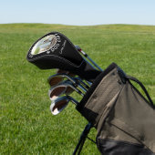 カスタムペット写真の名最高の犬パパブラック ゴルフヘッドカバー (インサイチュ)