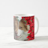 カスタムペット写真クリスマス コーヒーマグカップ (正面右)