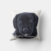 カスタムペット写真シンプル犬ラバーキープサケ クッション (裏面)