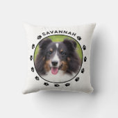 カスタムペット写真テンプレートとポーズ&文字 クッション (裏面)