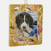 カスタムペット写真ビーチクリスマス セラミックオーナメント (右)