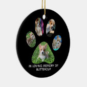 カスタムペット写真ポープリントトリビュート セラミックオーナメント (右)