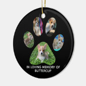カスタムペット写真ポープリントトリビュート セラミックオーナメント (左)