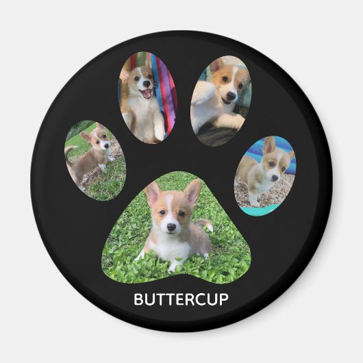 カスタムペット写真ポープリントトリビュート マグネット (正面)