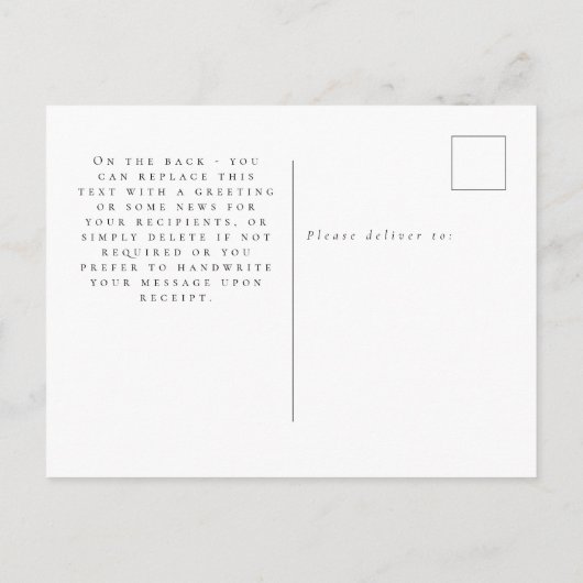 カスタムペット写真メリークリスマスホリデー ポストカード (裏面)