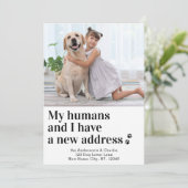 カスタムペット写真新しい住所ファミリードッグ移動 案内状 (スタンド正面)