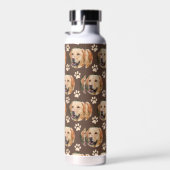 カスタムペット写真柄ドッグブラウン ウォーターボトル (右面)