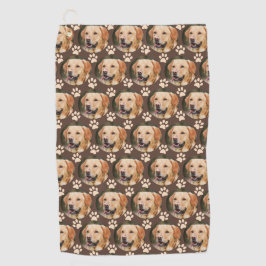 カスタムペット写真柄ドッグブラウン ゴルフタオル