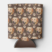 カスタムペット写真柄ドッグブラウン 缶クーラー (正面)