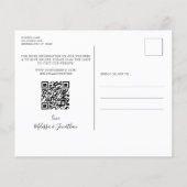 カスタムペット写真犬ウェディング日付QRコードを保存 (裏面)