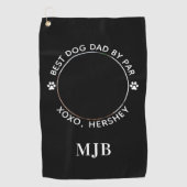 カスタムペット写真犬モノグラパーソナライズされたム ゴルフタオル (正面)