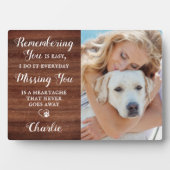 カスタムペット写真追悼の詩ドッグ記念碑 フォトプラーク (正面)