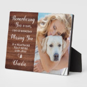 カスタムペット写真追悼の詩ドッグ記念碑 フォトプラーク (側面)