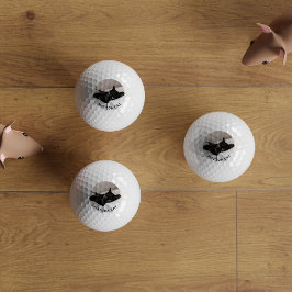 カスタムペット写真黒猫ゴルパーソナライズされたフボール ゴルフボール