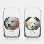 カスタムペット写真2セット ガラス缶 (正面)