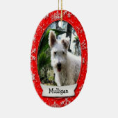 カスタムペット写真・記念撮影（両面） セラミックオーナメント (右)