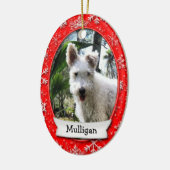 カスタムペット写真・記念撮影（両面） セラミックオーナメント (左)