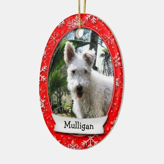 カスタムペット写真・記念撮影（両面） セラミックオーナメント (左)