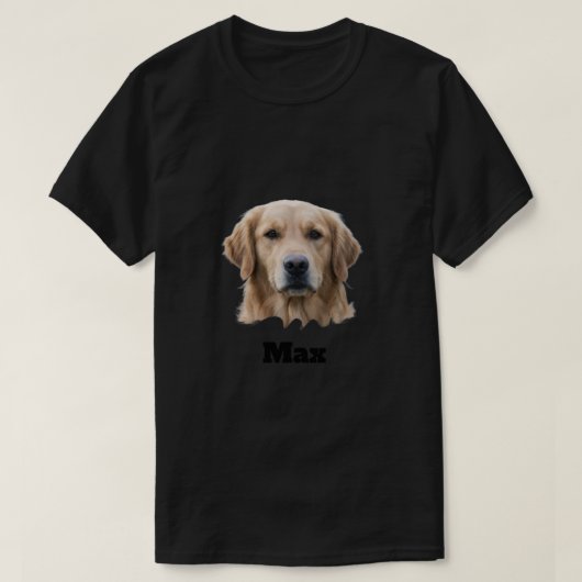 カスタムペット写真Tシャツ | 名前入り犬S Tシャツ (デザイン正面)