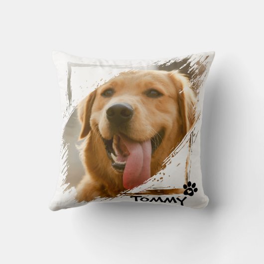 カスタムペット友達の写真&名前装飾用クッションギフト クッション (裏面)