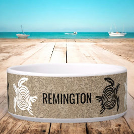 カスタムペット名サンディビーチカメ ボウル