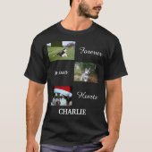 カスタムペット名3フォトコラージュ記念 Tシャツ (正面)