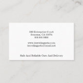 カスタムペット宅配便の名刺 名刺 (裏面)