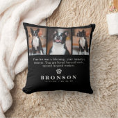カスタムペット損失記念引用文&フォトコラージュ クッション (ブランケット)