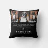 カスタムペット損失記念引用文&フォトコラージュ クッション (裏面)